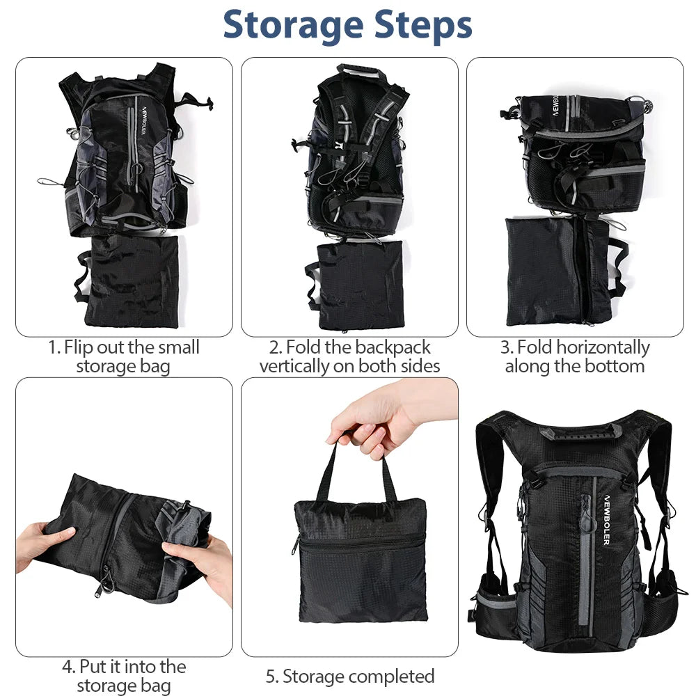 NEWBOLER Water-Repellent Cycling Hydration Backpack