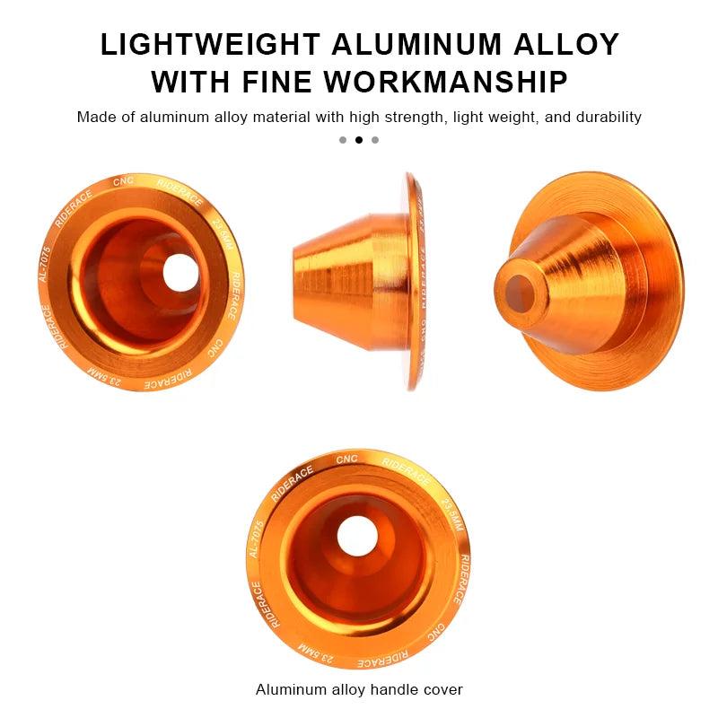 1 Pair Bicycle Handlebar End Plugs Alloy Caps