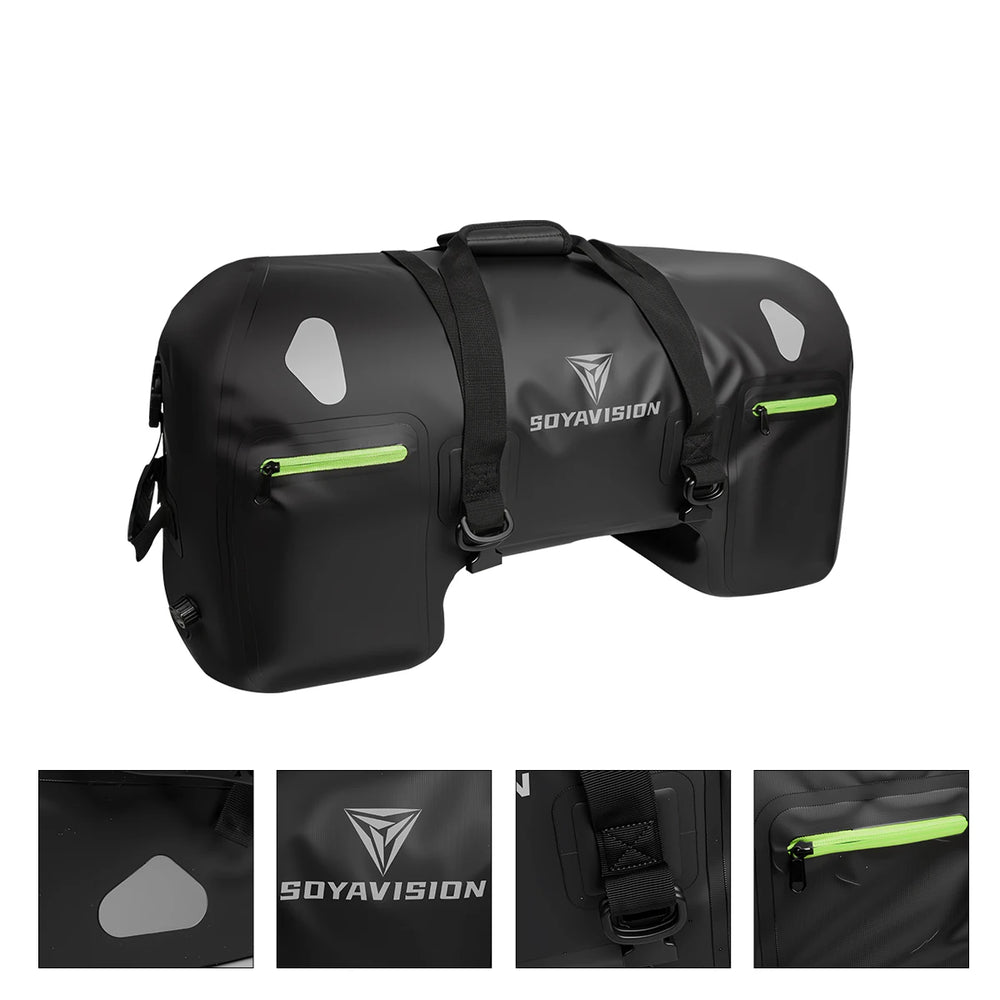 Waterproof motorcycle seat bag, travel luggage