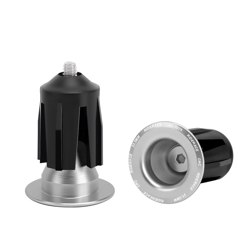 1 Pair Bicycle Handlebar End Plugs Alloy Caps