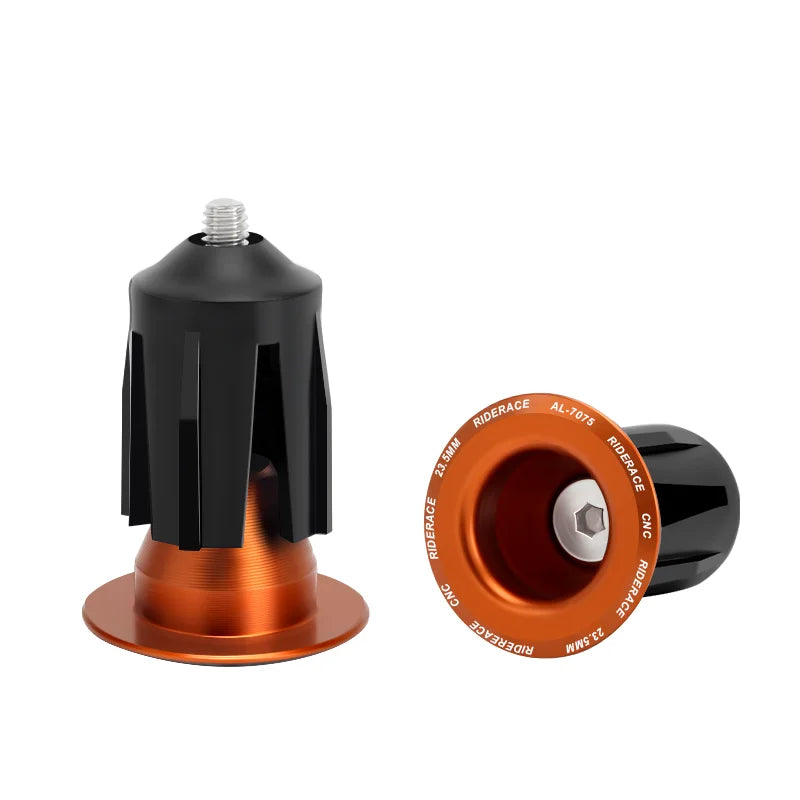 1 Pair Bicycle Handlebar End Plugs Alloy Caps