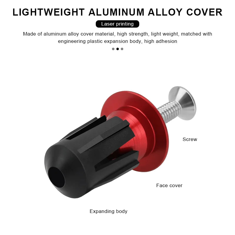 1 Pair Bicycle Handlebar End Plugs Alloy Caps