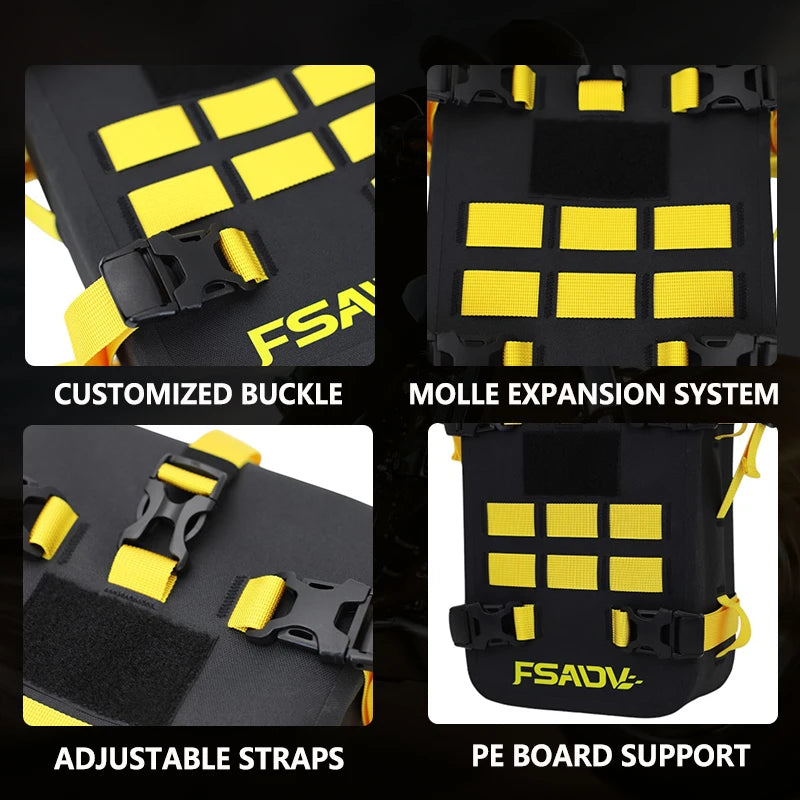 Universal 8L waterproof motorcycle tool frame bag