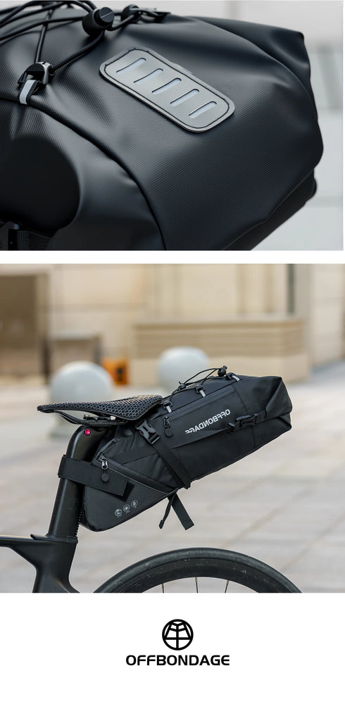 OFFBONDAGE 15L Foldable Rear Bike Saddle Bag