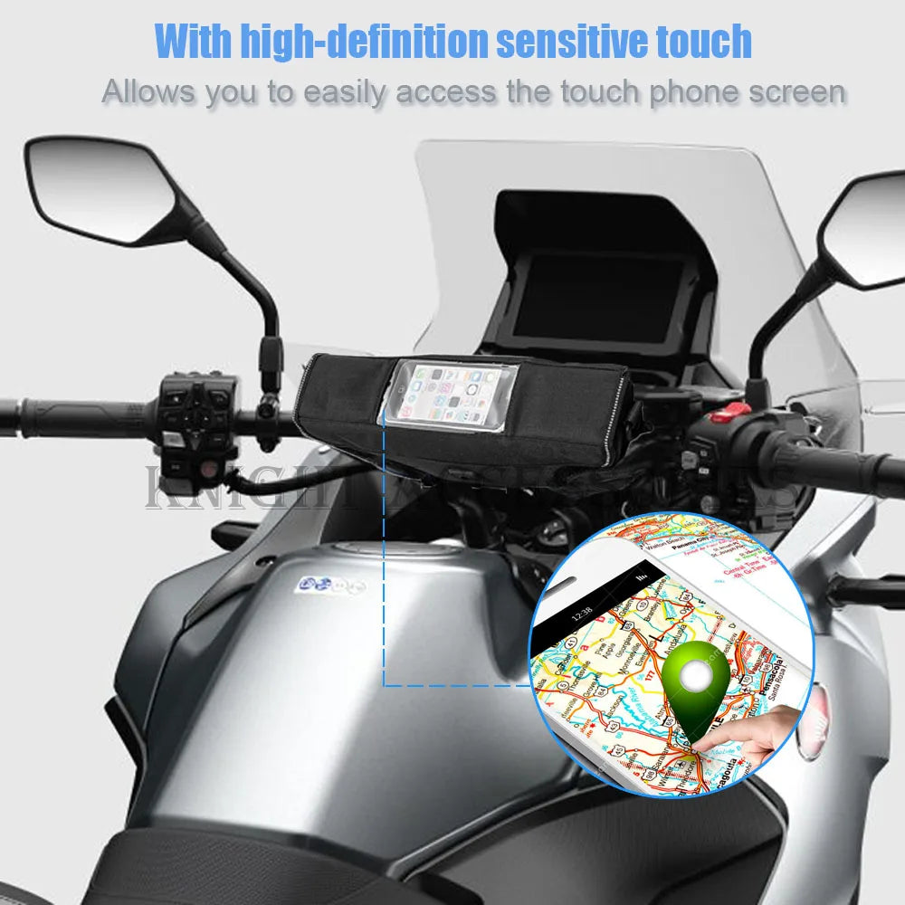 Motorcycle handlebar bag, waterproof & dustproof