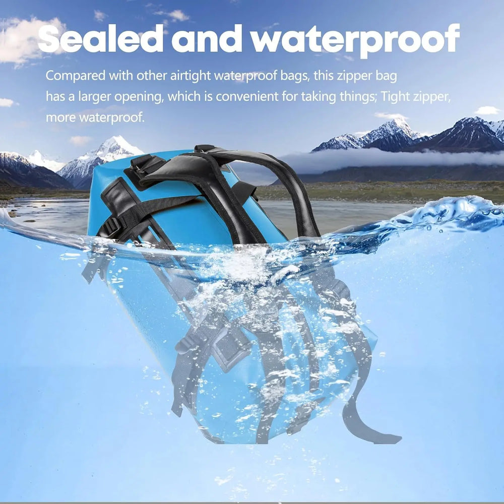 50L motorcycle dry bag for camping, boating & travel