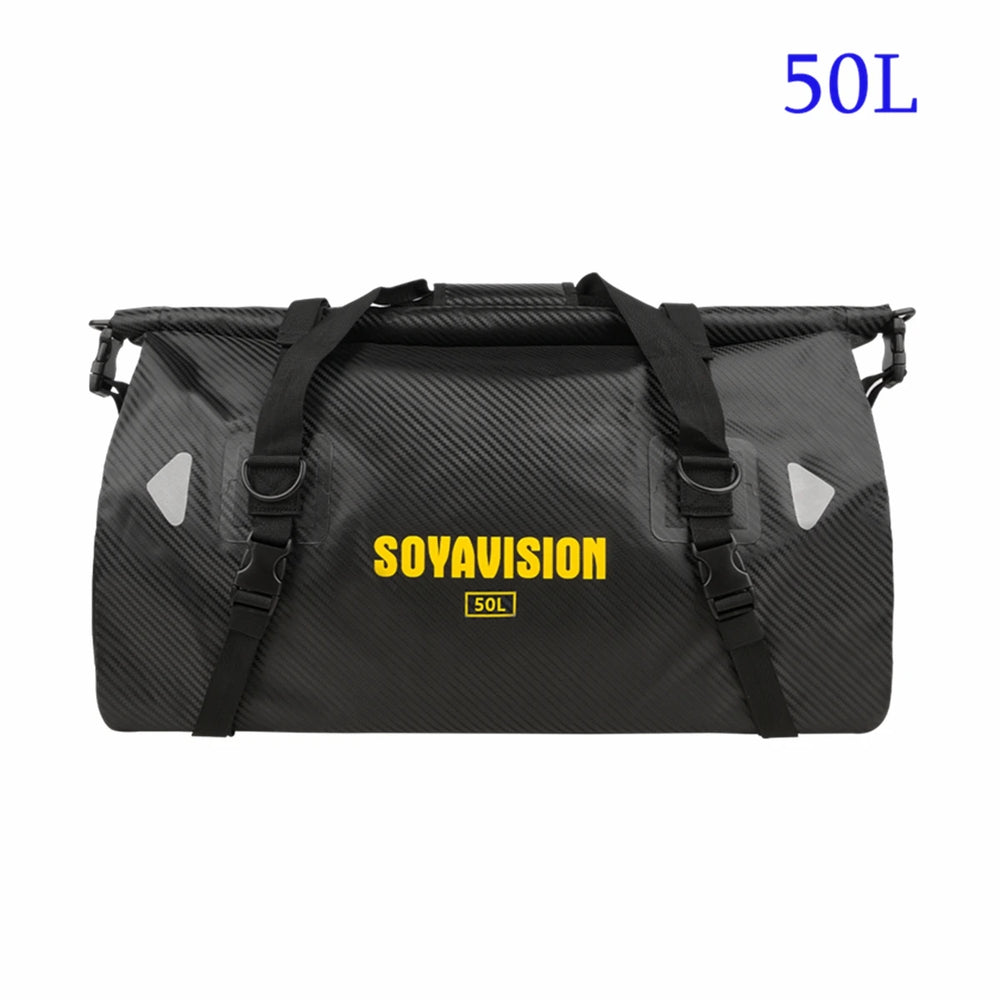 Waterproof motorcycle tail bag, 20–66L travel pack