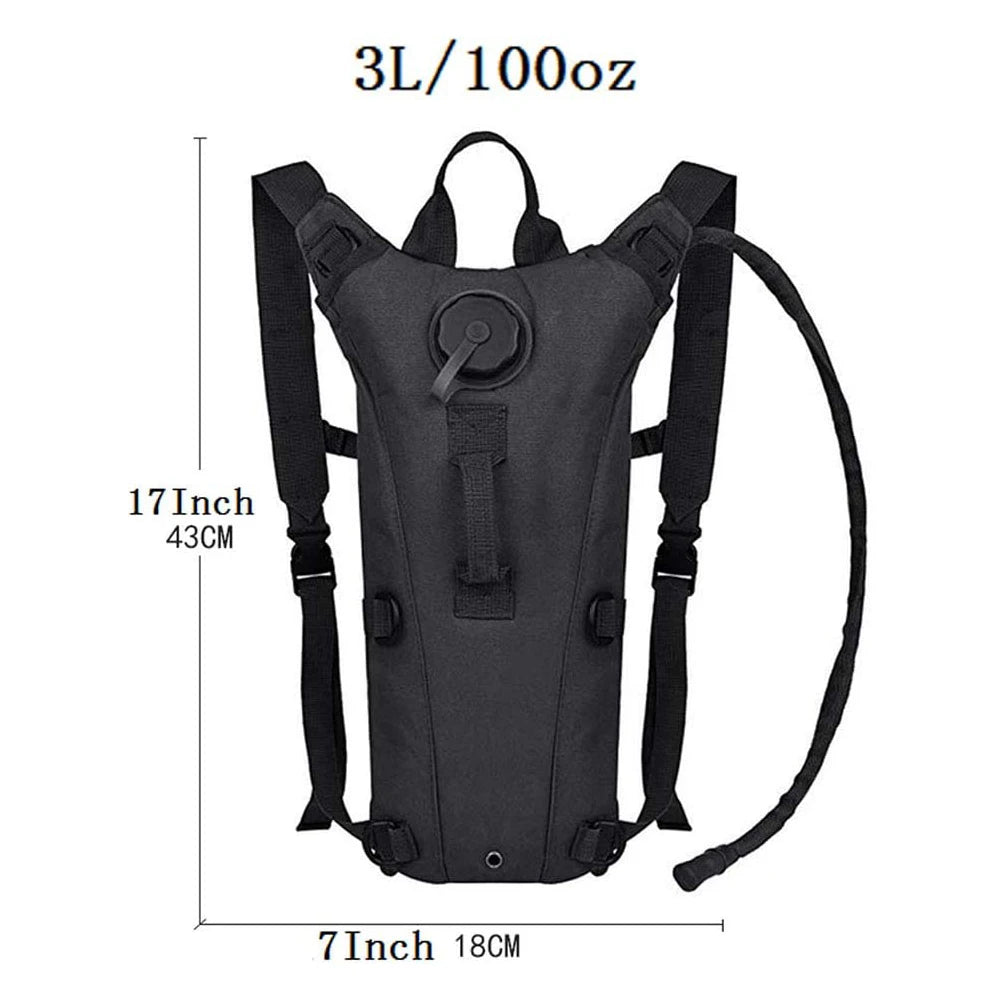 Tactical Hydration Backpack 3L Bladder Waterproof