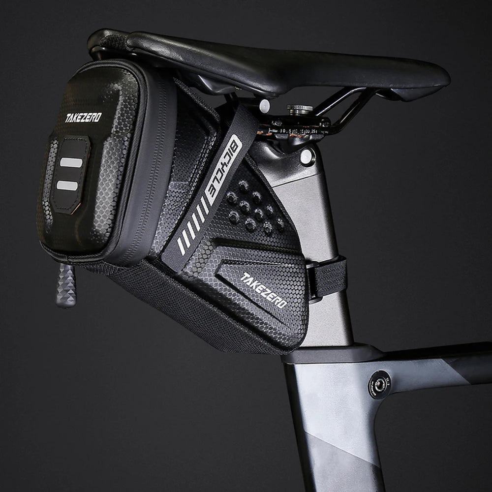 1L Bike Saddle Bag EVA Hard Shell Reflective Waterproof