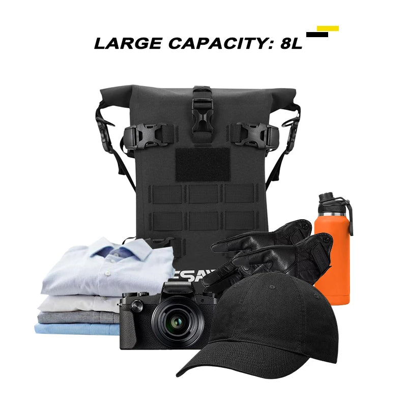 Universal 8L waterproof motorcycle tool frame bag