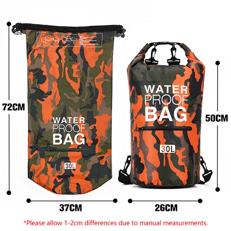 30L/15L Waterproof Dry Bag Backpack with Wet Pocket