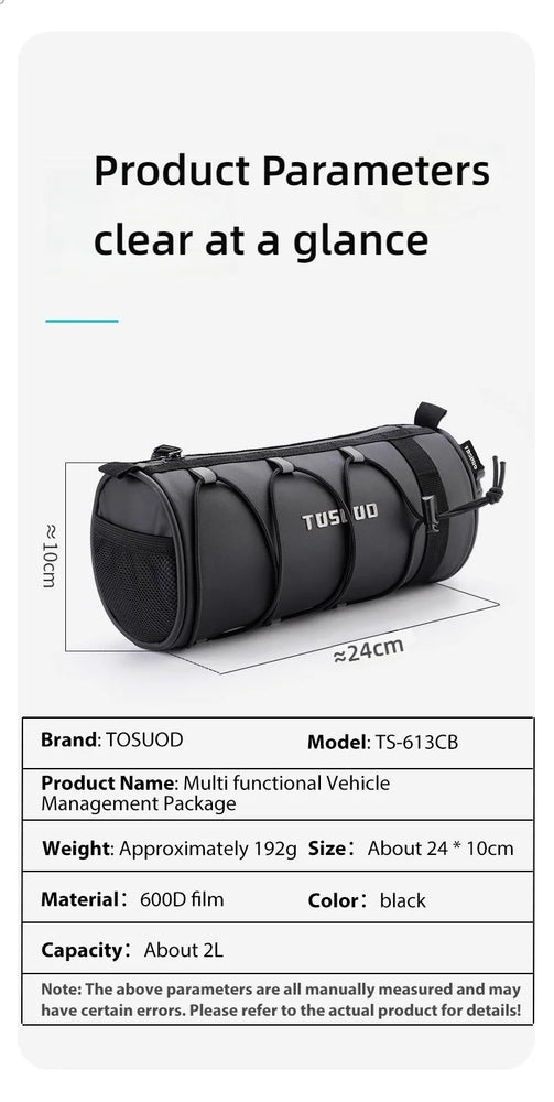 TOSUOD Bike Front Bag Multifunction Storage