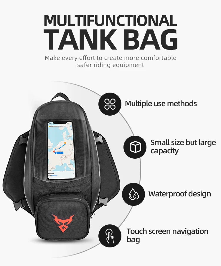 Universal Motorcycle Magnetic Navigation Tank Bag