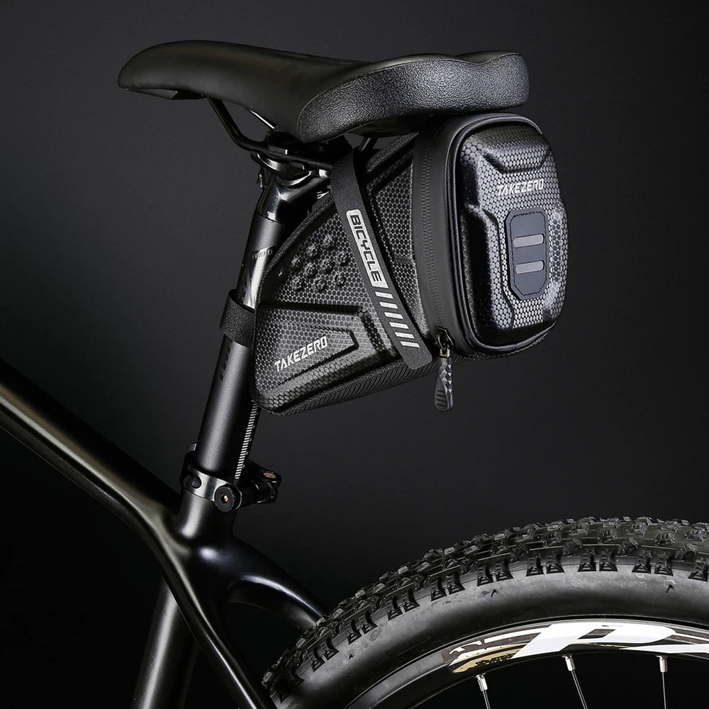 1L Bike Saddle Bag EVA Hard Shell Reflective Waterproof