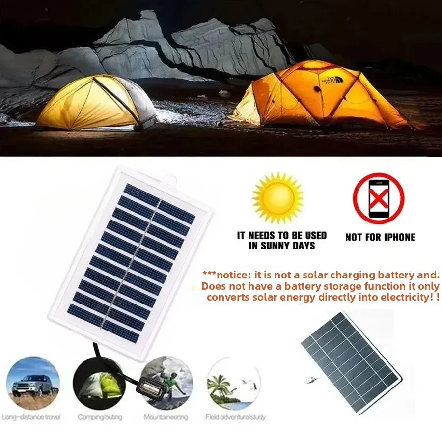 Portable Solar Charger USB for Travel & Camping