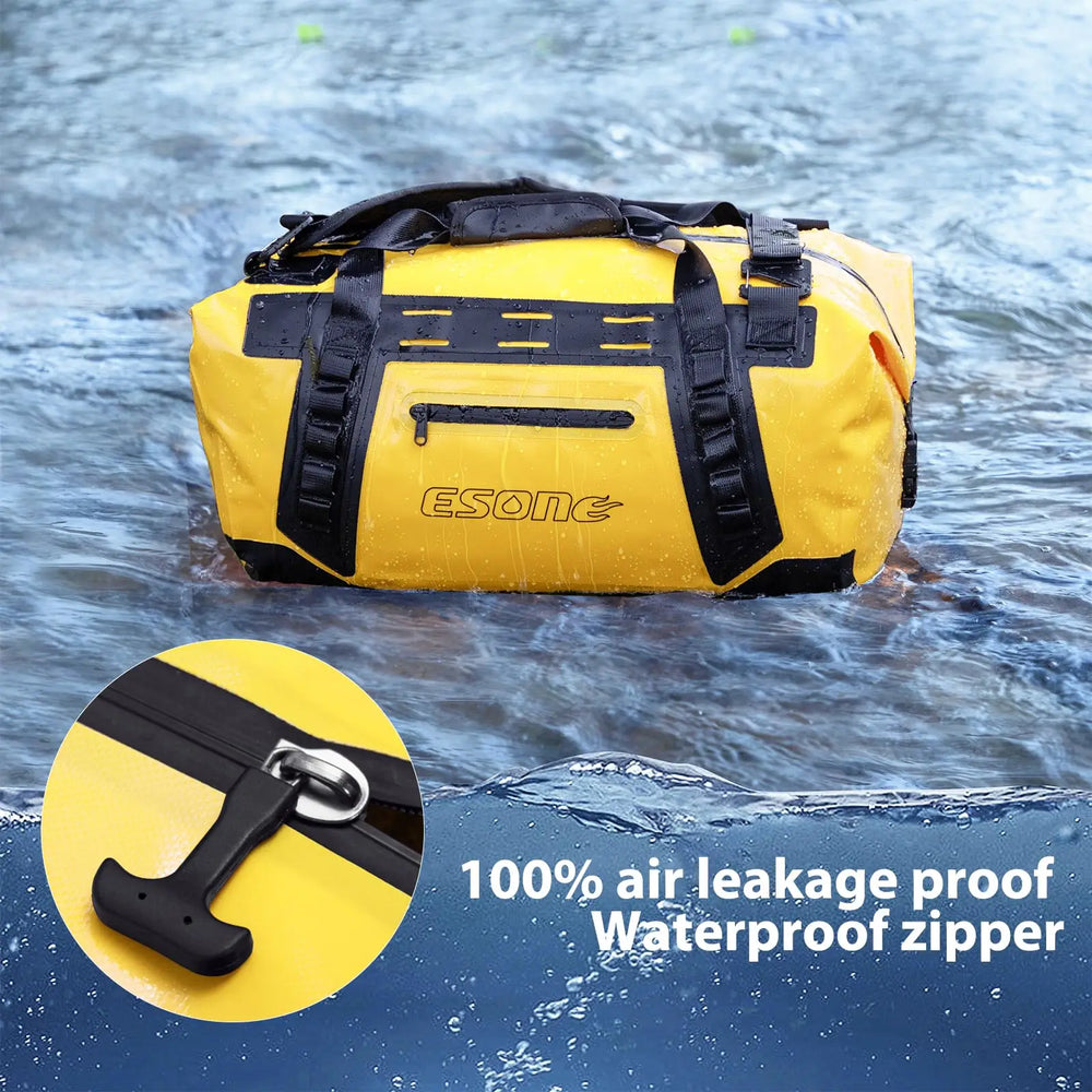 50L motorcycle dry bag for camping, boating & travel