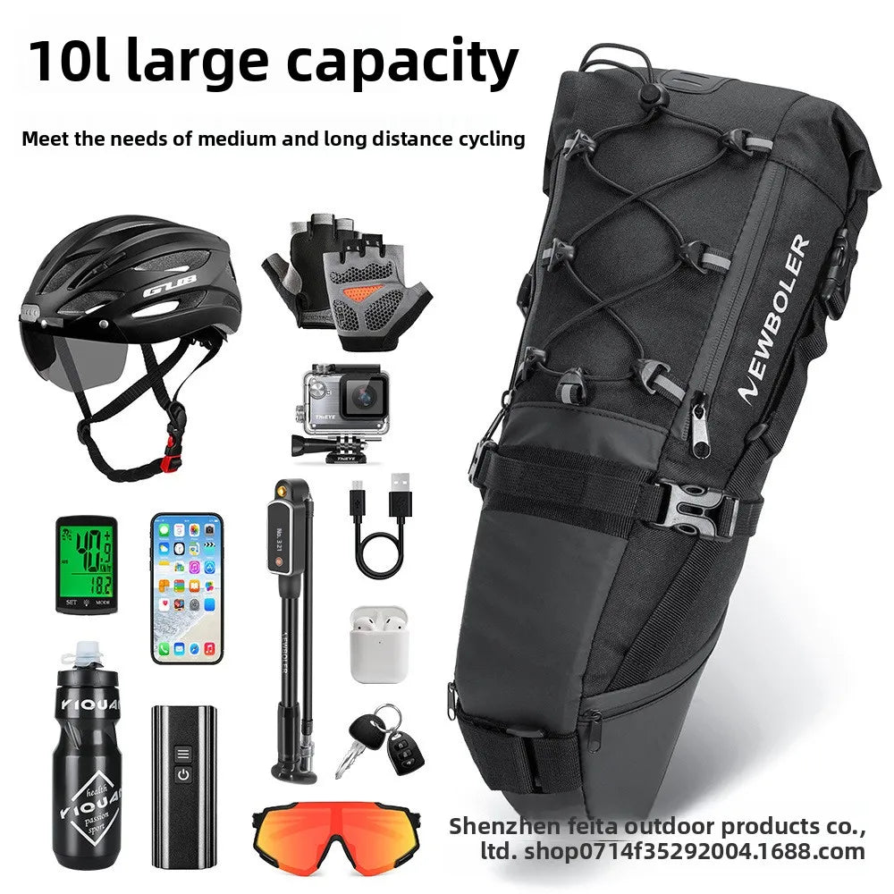 Bicycle Rear Seat Bag Waterproof Large Capacity