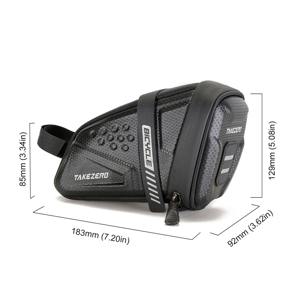 1L Bike Saddle Bag Waterproof Reflective Storage