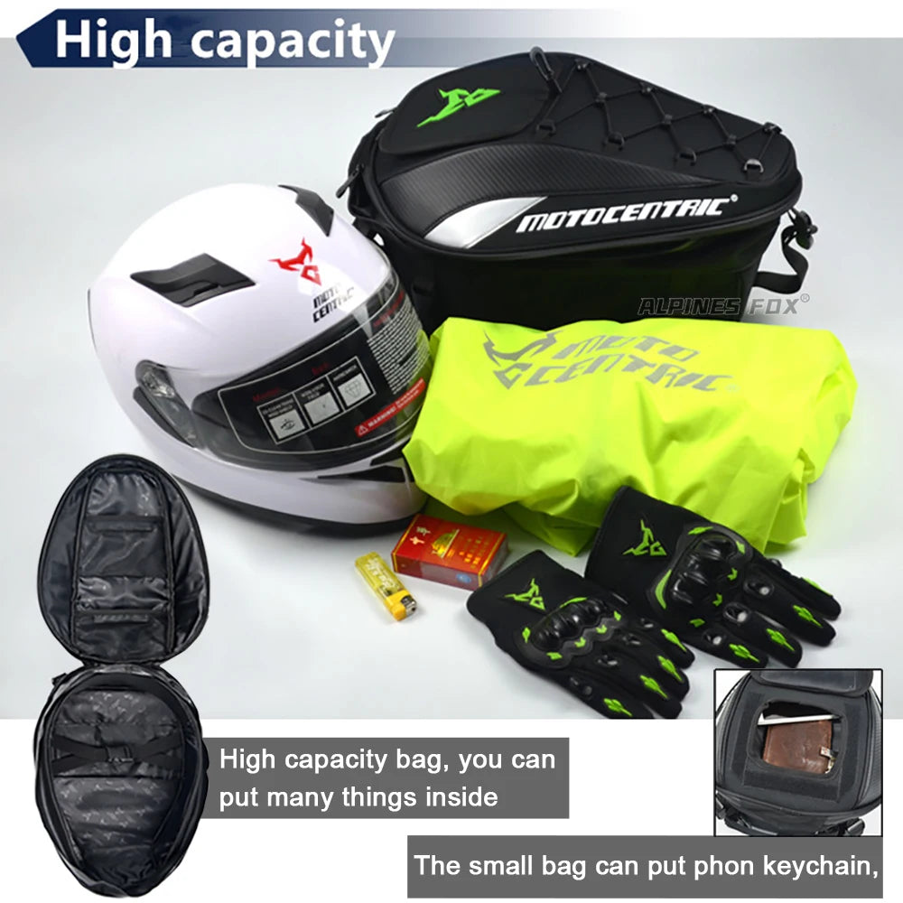 37L waterproof motorcycle rear seat bag, durable