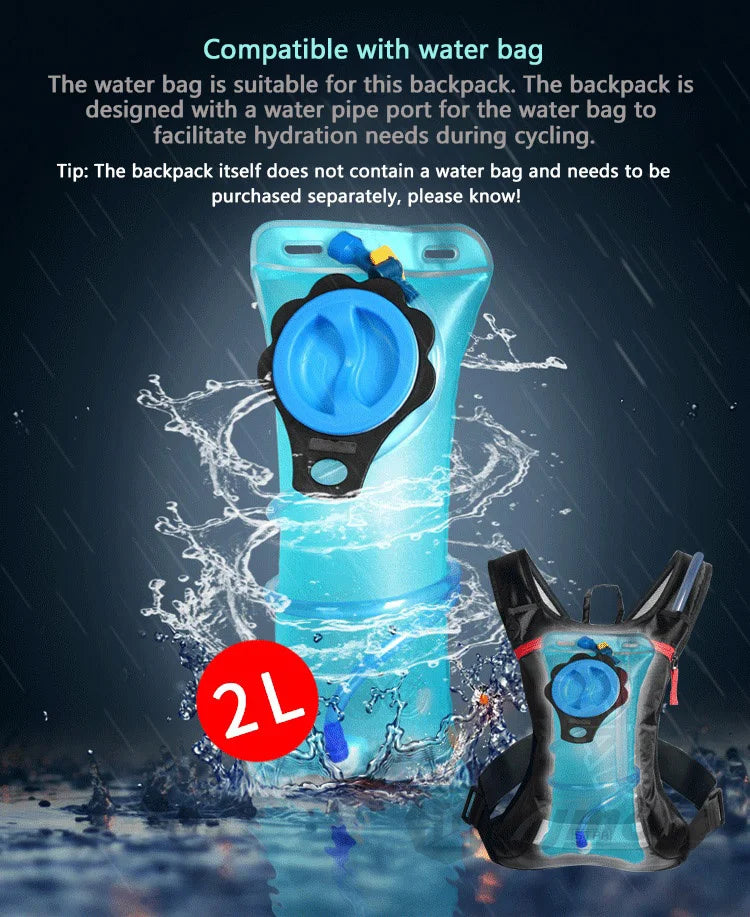 Hydration backpack 2L for cycling, motocross & hiking
