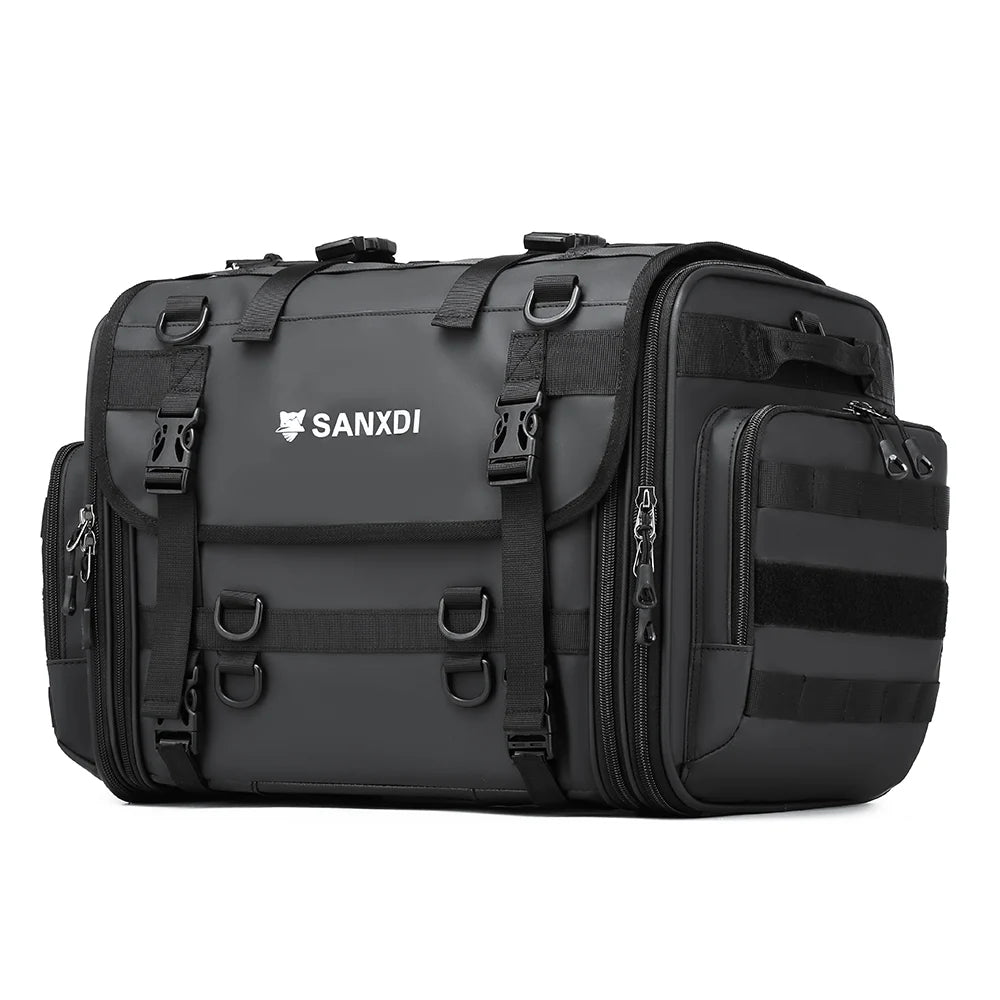 Motorcycle tail bag 19–80L, waterproof & expandable