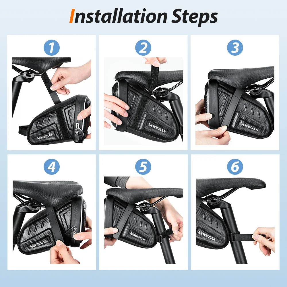 Bicycle Saddle Bag Waterproof MTB Rear Storage Pouch