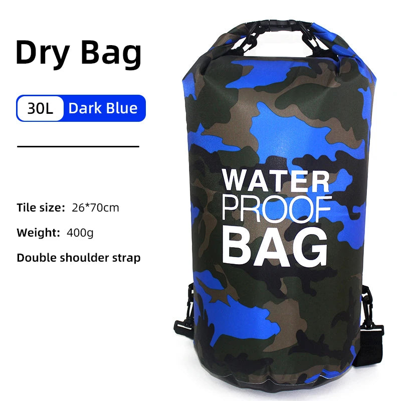 30L/15L Waterproof Dry Bag Backpack with Wet Pocket