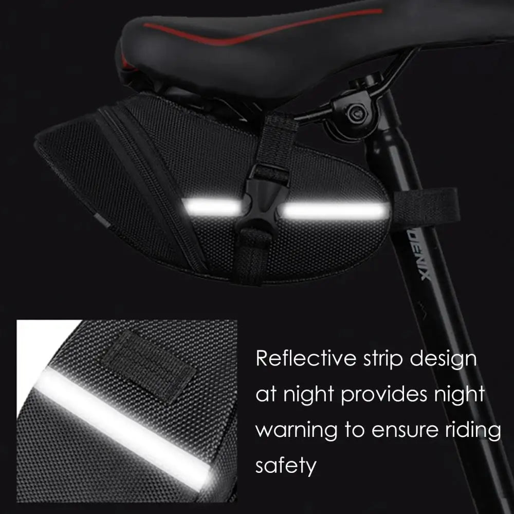 DOMEN Bike Saddle Bag Waterproof Reflective Tail Bag