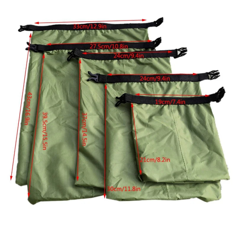 5pcs Waterproof Dry Bags for Camping & Kayaking