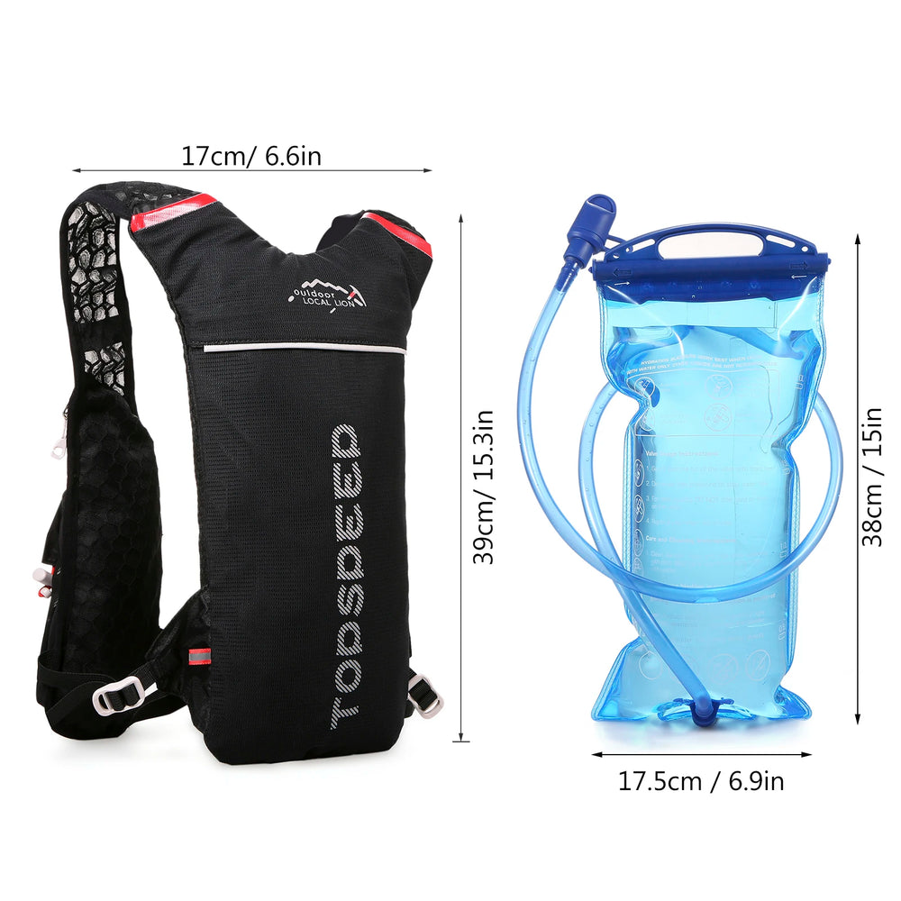 2L Hydration Backpack, Lightweight for Running & Cycling