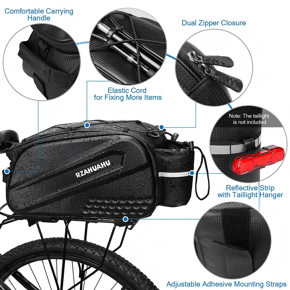 Large Capacity Bike Rear Carrier Bag Waterproof
