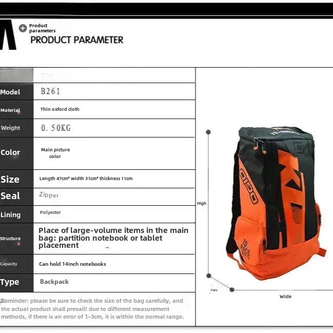 Waterproof Motorcycle Backpack High-Capacity