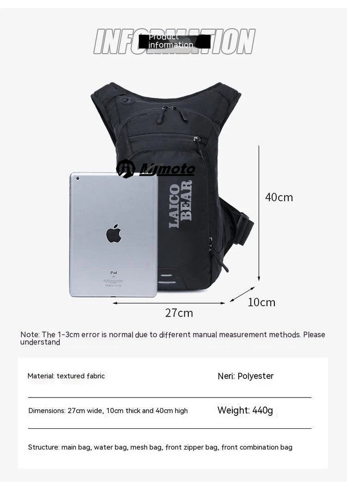 LAICO BEAR Motorcycle Hydration Backpack Reflective