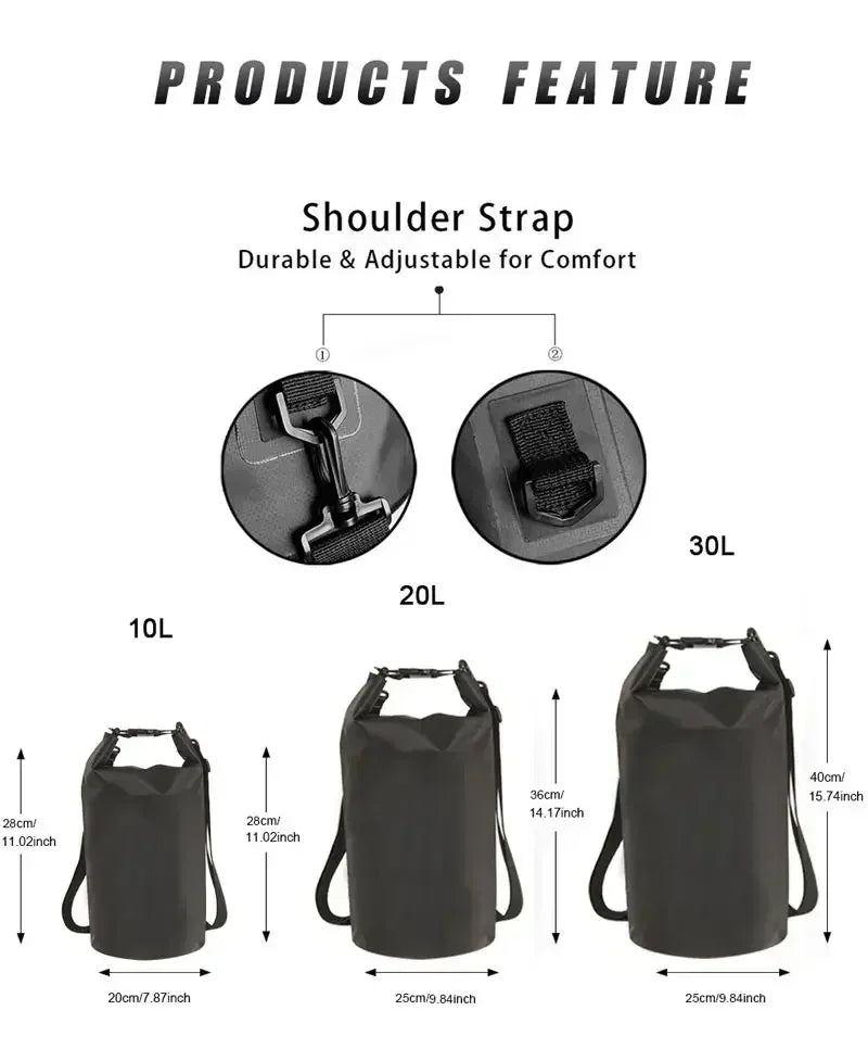 Waterproof motorcycle dry bag 40–90L for adventures