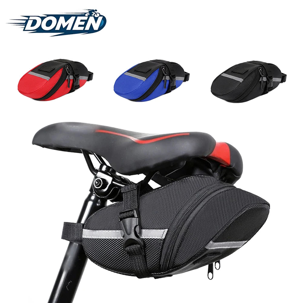 DOMEN Bike Saddle Bag Waterproof Reflective Tail Bag