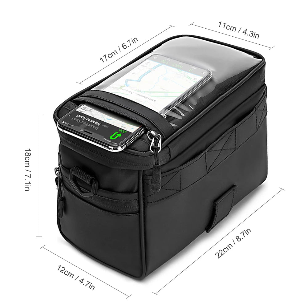 Bike Handlebar Bag Front Tube Cycling Storage