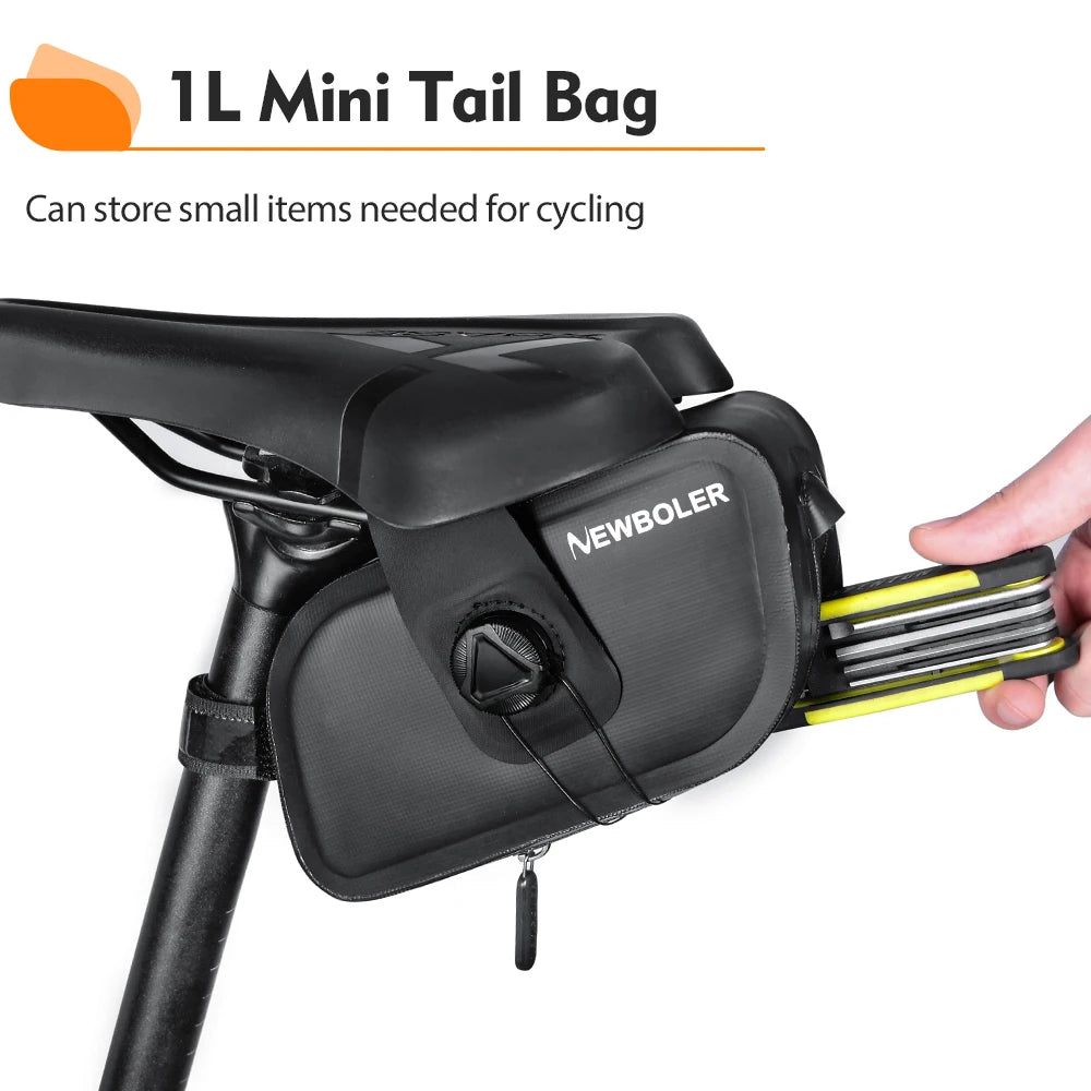 NEWBOLER Mini Bike Saddle Bag 1L Lightweight