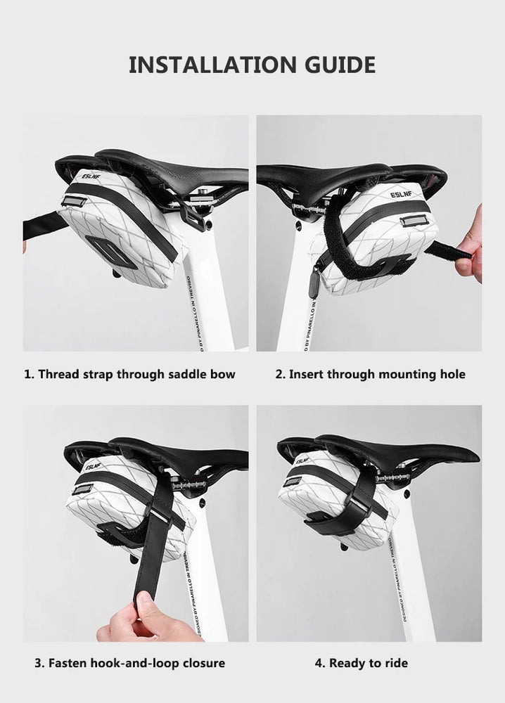 Waterproof Bicycle Saddle Bag Reflective Rear Storage