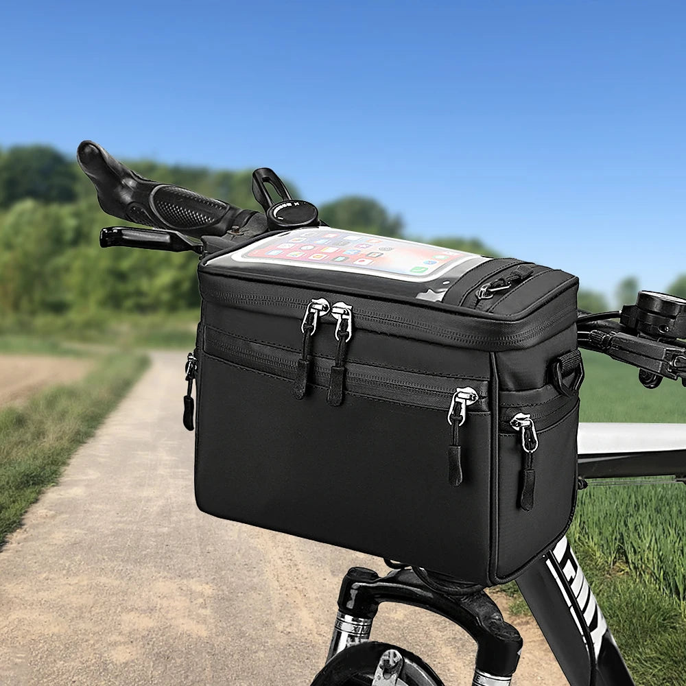 Bike Handlebar Bag Front Tube Cycling Storage