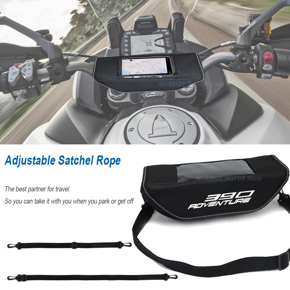 Motorcycle handlebar bag for 390 ADV, waterproof