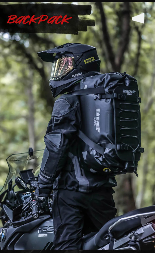 20–65L motorcycle back seat bag, waterproof MOLLE