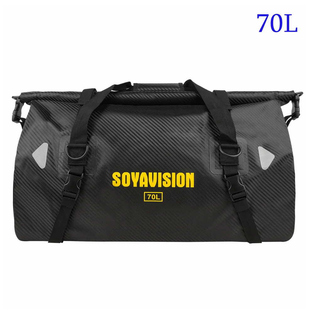 Waterproof motorcycle tail bag, 20–66L travel pack