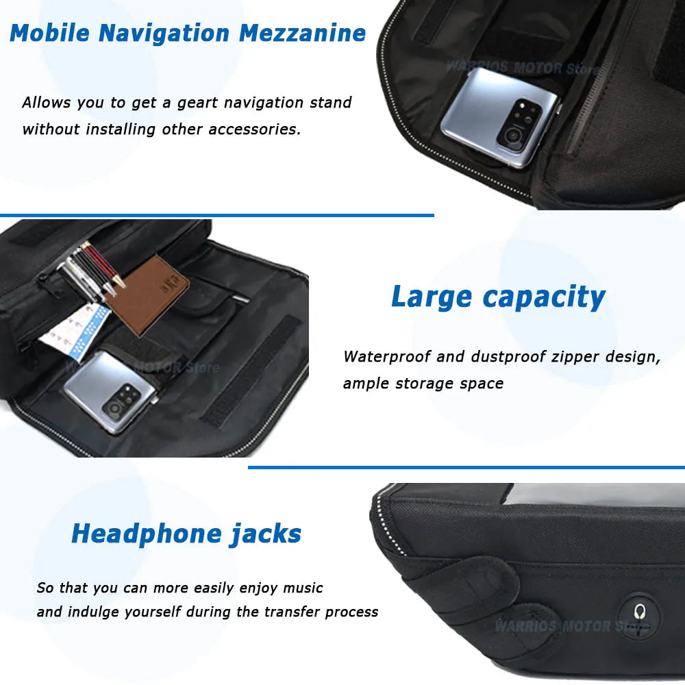 Motorcycle handlebar bag for 390 ADV, waterproof