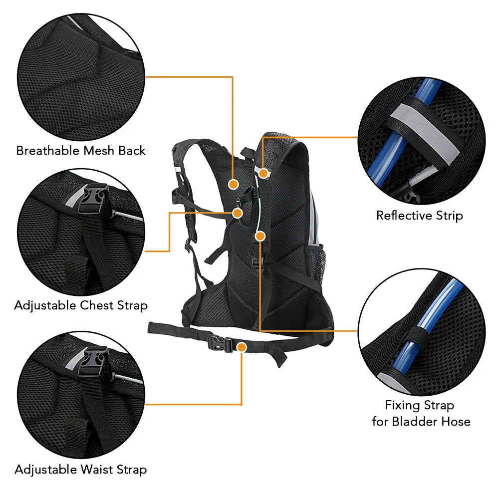 8L Hydration Backpack for Cycling, Running & Hiking