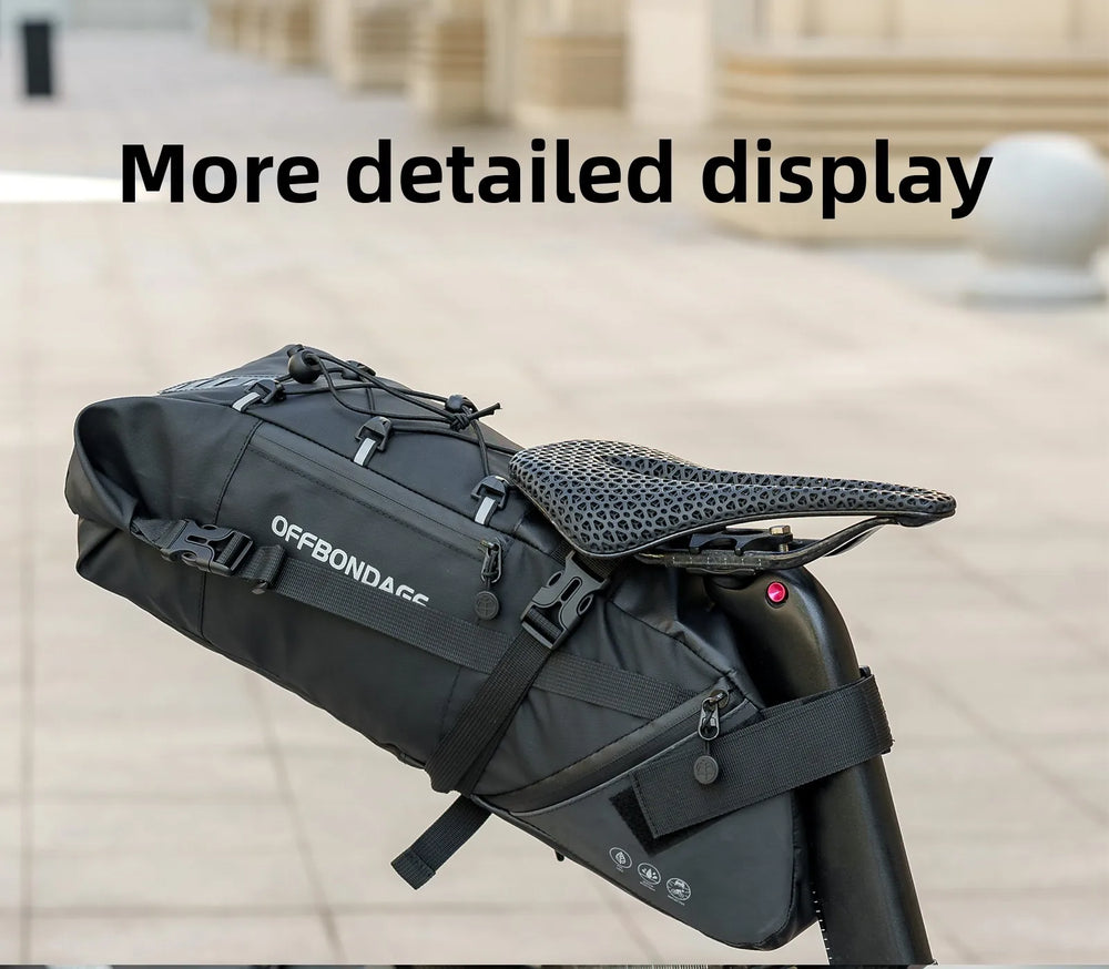 OFFBONDAGE 15L Foldable Rear Bike Saddle Bag