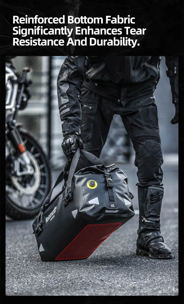 20–65L motorcycle back seat bag, waterproof MOLLE