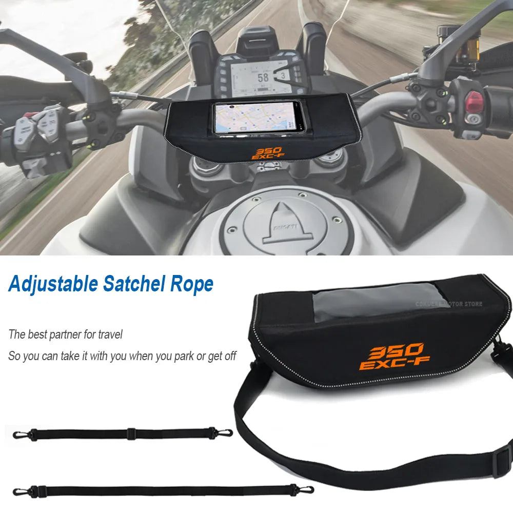 Motorcycle handlebar bag, waterproof & dustproof