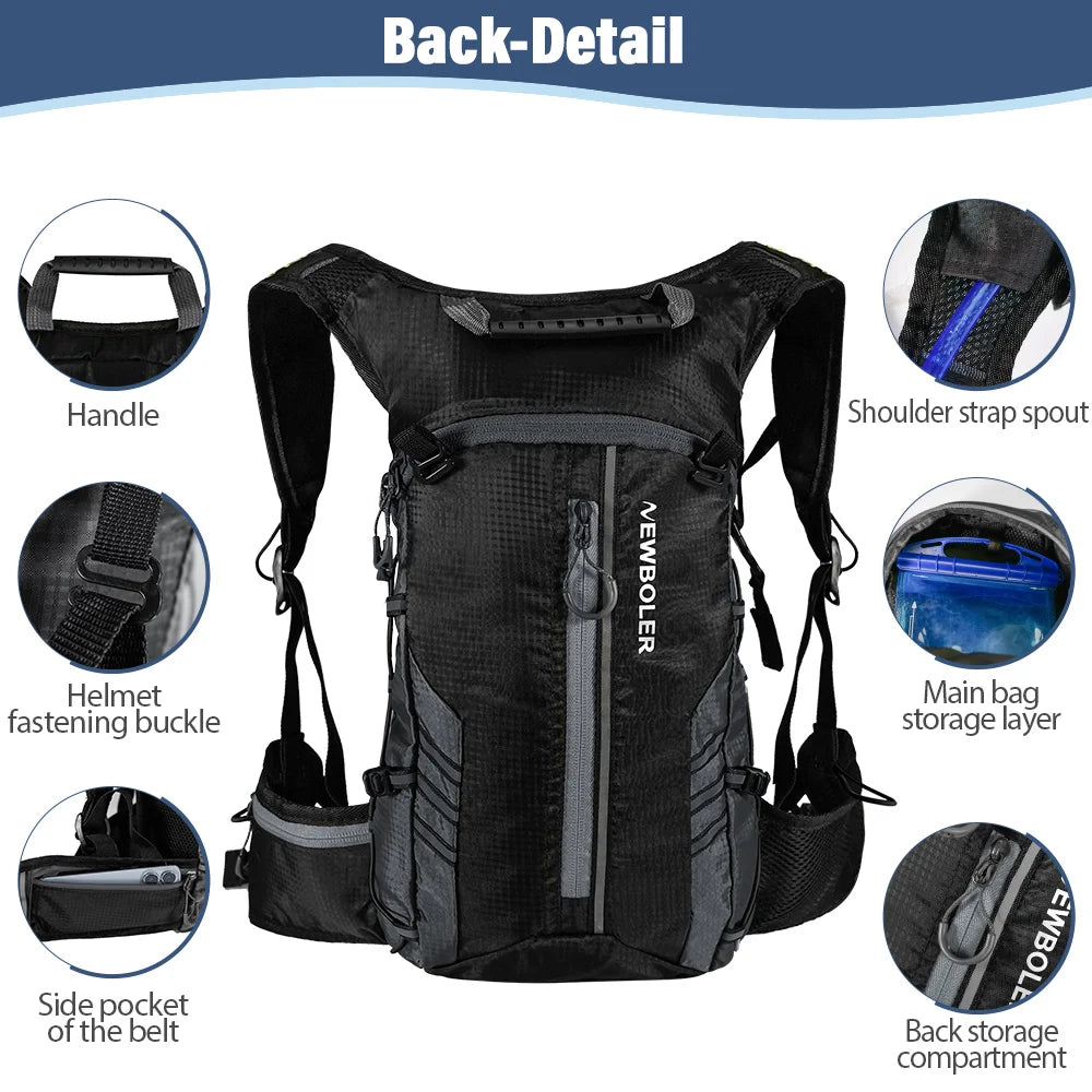 NEWBOLER Water-Repellent Cycling Hydration Backpack