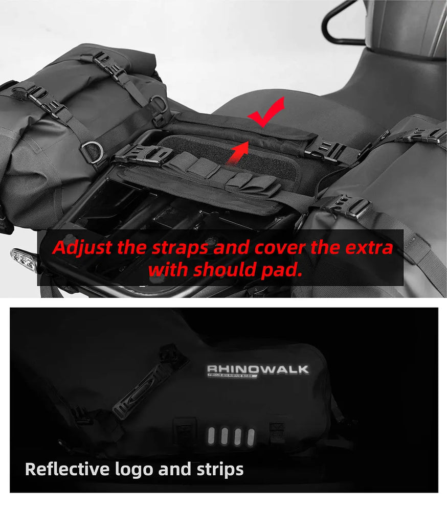 Rhinowalk waterproof motorcycle pannier bags 18–48L