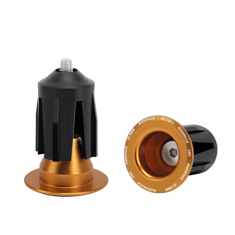 1 Pair Bicycle Handlebar End Plugs Alloy Caps